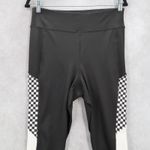 Xersion  Black Checker Ankle Active Athletic Stretch Leggings Pants L Large Photo 1