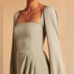 Abercrombie & Fitch Long-Sleeve Draped
Skirt Mini Dress Sage Green NWT Photo 3