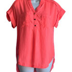 Umgee Women Top S Neon Orange Mixed Media Lace Girly Cottage Festival Vibrant Photo 0