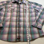 Wrangler  Plaid Long Sleeve Shirt - Pink, Green, White Photo 3