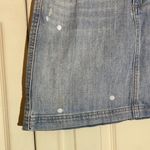 Calvin Klein Vintage Denim Skirt Distressed Dots 6 Photo 2
