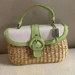 Maggie B handbag Y2K Green Wicker handbag White Photo 0