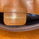 Salvatore Ferragamo  taupe and brown 1990’s Vintage crossbody w thick strap EUC Photo 4