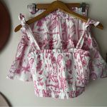 Pink Lily  island inspiration print two piece set‎ Women’s SIZE XS vacation beach Photo 3
