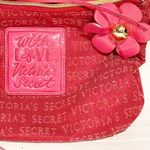 Victoria's Secret  Red Pink Small Hand Purse Love Flower Handbag Photo 1