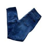 White House | Black Market WHBM Skinny Ankle Jeans Blue Size 2P Petite Sequin fray Photo 8