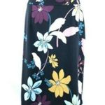 Who What Wear Pencil Skirt Box Pleat Black Floral Photo 0