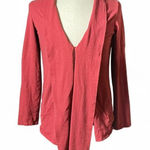 Royal Robbins  Women's Red Long Sleeve Open Front Cardigan Sweater Organic Cotton Photo 0