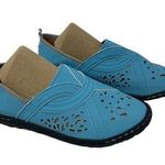 J’AOIOR Women's Size 38 Slip On Casual Flats Light Blue Leather Shoes New Photo 0