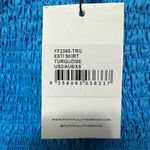 Faithfull the Brand NWOT ESTI Mini Skirt Turquoise Cotton Rayon Handmade Size 2 Photo 3