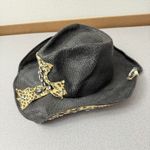 Peter Grimm Women Cowboy Hat Black Leopard Crosses Rhinestones Embellished Photo 5