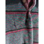 Men's Repage Vintage Velour Striped Sweater, Large Blue Photo 1