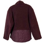 Athleta Women Maroon Snap Button Zip Pockets Sherpa Sweatshirt Jacket Size XS Photo 11