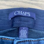 CHAPS  size 6 dark wash raw hem stretchy elastic waist band jeans Photo 1