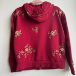 Driftwood Sundance  Embroidered Red Emma Zip Up 100% Cotton Hoodie Size Photo 4