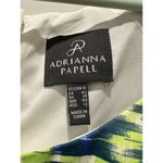 Adrianna Papell Dress Womens 10 Blue Green Ikat Sleeveless Shift Mermaid Ocean Photo 2