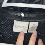 Chico's Chico’s Zenergy black metallic zip up sweater hoodie removable vest insert 2 L Photo 3