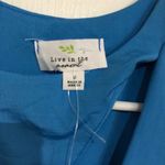 Live in the Moment Womens Tank Bodysuit Size 8 Blue Cutout High Neck Sleeveless Photo 1