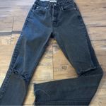 We The Free  High Waisted Black Raw Hem Straight Jeans size 24 Photo 0