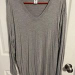 Senita Athletics  Boyfriend Long Sleeve Shirt Size L Grey Photo 0