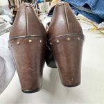 Dansko  Brown Leather Studded Wedge Mary Jane Heels Women’s 8.5 Platform Clog Photo 7