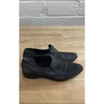 Free People Black Loafers Black Leather Classic Career Slip On Brady - Size 38 Photo 4
