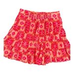 Anthropologie • Danielle Duer Tiered Mini Skirt pink Ella ikat print flowy Photo 3