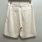 frame denim NWT FRAME Relaxed Bermuda Shorts Long Length High Rise Pockets in Bone Size 4 Photo 3
