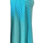The Limited  Stripe Dress XS Turquoise Blue Black Navy Belt Fit & Flare Short Sleeve Photo 4