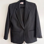 Pendleton  Petite 100% Wool Blazer Black Single Button‎ Lapel Collar Women Size 8 Photo 0