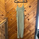 American Eagle wide leg ditsy green & white floral jumpsuit Photo 7