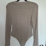 Long sleeve mock neck bodysuit Tan Size L Photo 1