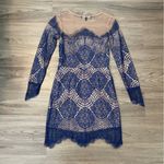 For Love & Lemons  BLUE LACE MINI DRESS SIZE SMALL Photo 4