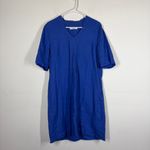 Haris Cotton 100% Linen Blue Dress Size Medium Photo 2