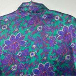 Victoria's Secret  vintage gold label jewel tone paisley print satin pajama small Photo 8