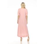 Johnny Was  Calme Raglan Tiered‎ Dress Size Small Blush Pink Photo 2