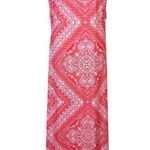 Jessica Howard Maxi Dress Red Womens Size 12 Bandana Print Jersey Sleeveless NEW Photo 0