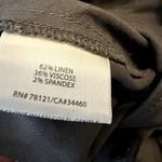 Eileen Fisher Linen Viscose Stretch Pants High Rise Flat Front Elastic Gray 14 Photo 3