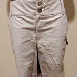 Christopher & Banks NWT  Gray & White Stripe Shorts Photo 0