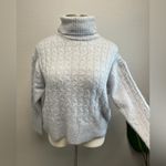 ZARA  Grey Cable Knit Cropped Sweater - Size XL Photo 2