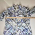 Coldwater Creek Floral Print No Iron Button Down Shirt Sz 1X Lightweight Cotton Photo 8