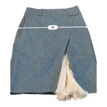 Derek Lam  10 Crosby LTD Light Denim  Asymmetric Ruffle Slit Long Pencil Skirt 10 Photo 12