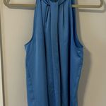 Ann Taylor  satin sleeveless blouse in blue in size Medium Photo 0