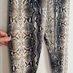 Parisian NEW  Black Cream Snakeskin Leggings Y2K Boss Siren Size Small Photo 1