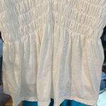 NWOT‎ Francesca's Jun & Ivy Ruched Ruffle Top | Size Small | Cottagecore Chic White Photo 4