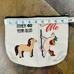 40th Birthday Unicorn Horse Funny Makeup Bag Red Photo 2