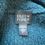 Eileen Fisher Italian Yarn Merino Wool Cashmere Bouclé Sweater L Teal Green Photo 2