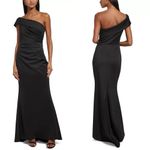 Eliza J Off The Shoulder Fit and Flare Gown Black Sz 4 Cocktail Event Attirre Photo 4