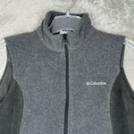 Columbia Vest Women Large Gray Full Zip Fleece Casual Neutral Cabincore Gorpcore Photo 4