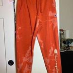 Tie Dye Champion Orange Joggers Medium Mens Photo 0